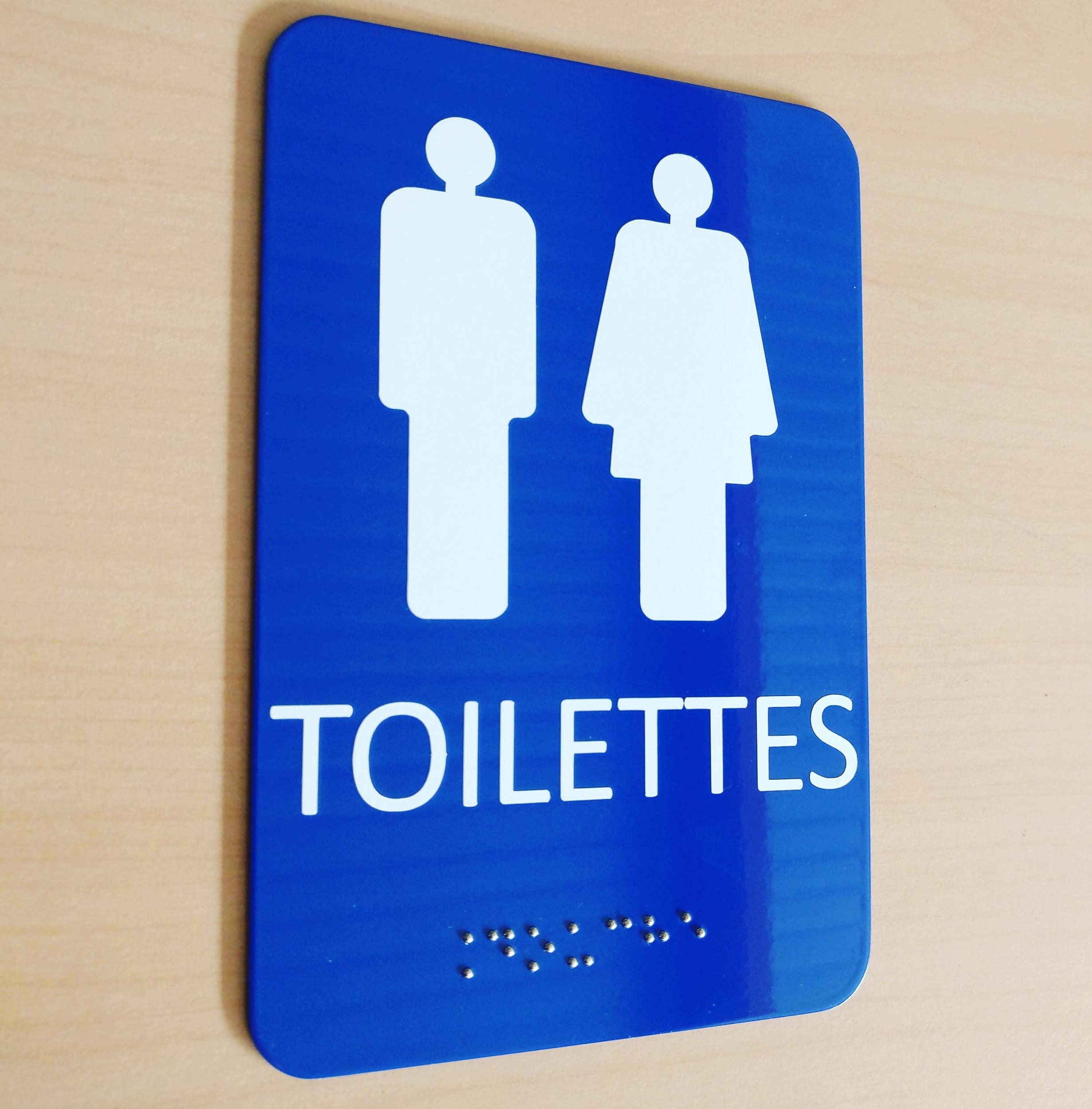 plaque de porte pictogramme toilettes